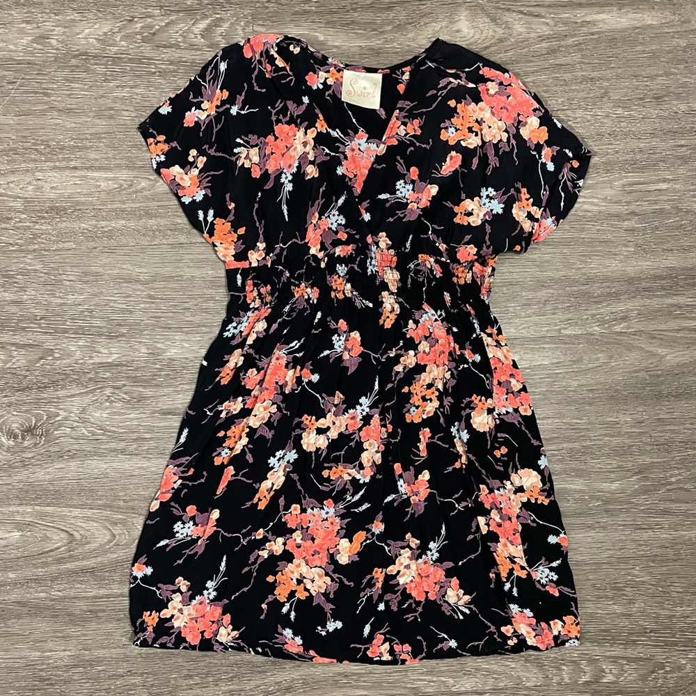 Floral Black Dress